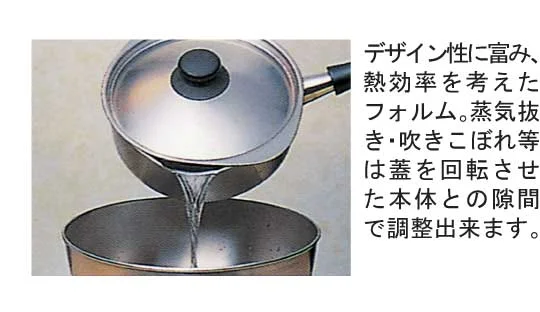 柳 宗理 IH対応18cm片手鍋（つや消し）の画像1