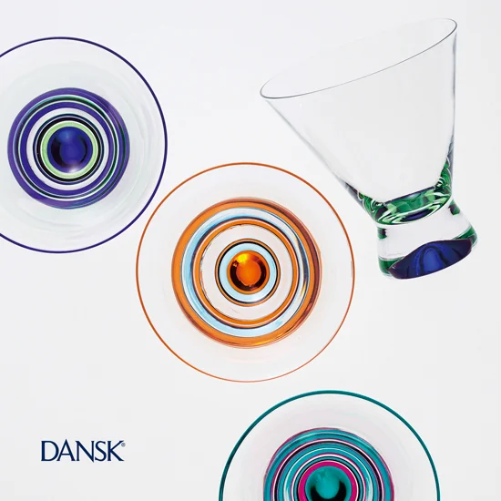 DANSK スペクトラ カクテルグラスペア　ピンクの画像2