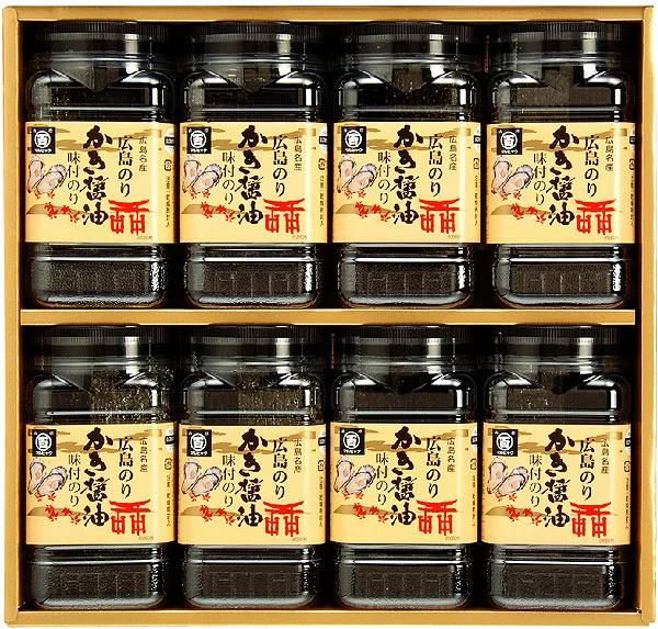広島海苔かき醤油味付けのり8本詰