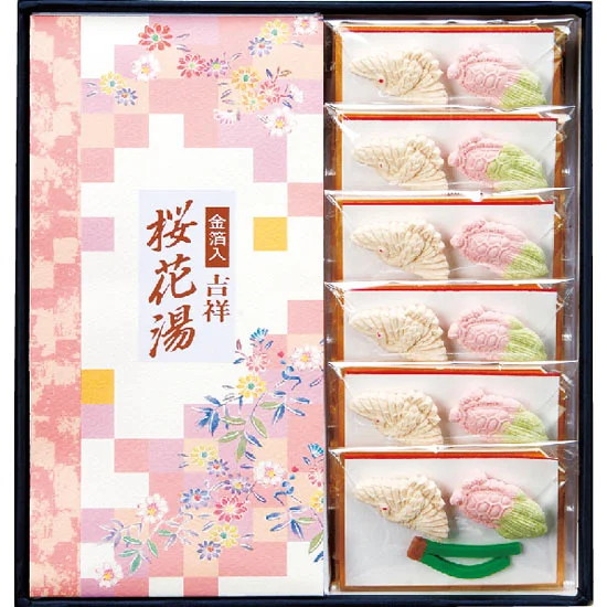 桜花湯・干菓子セット (6人用)