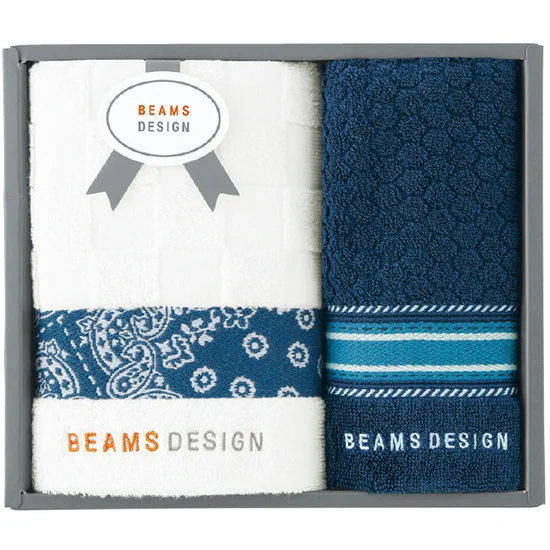 BEAMSDESIGNﾁｪｯｶｰﾊﾞﾝﾀﾞﾅﾀｵﾙｾｯﾄ(ﾈｲﾋﾞｰ)