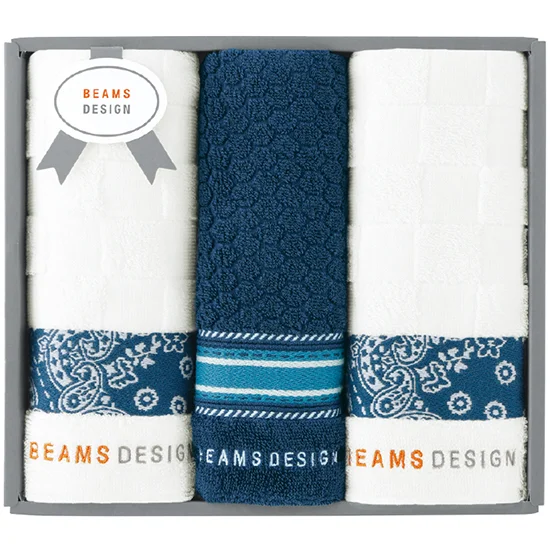 BEAMSDESIGNﾁｪｯｶｰﾊﾞﾝﾀﾞﾅﾀｵﾙｾｯﾄ(ﾈｲﾋﾞｰ)