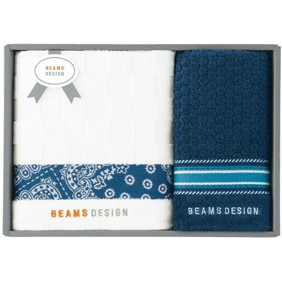 BEAMSDESIGNﾁｪｯｶｰﾊﾞﾝﾀﾞﾅﾀｵﾙｾｯﾄ(ﾈｲﾋﾞｰ)