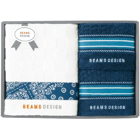 BEAMSDESIGNﾁｪｯｶｰﾊﾞﾝﾀﾞﾅﾀｵﾙｾｯﾄ(ﾈｲﾋﾞｰ)