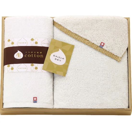 今治　生コットン　木箱入りタオルセット