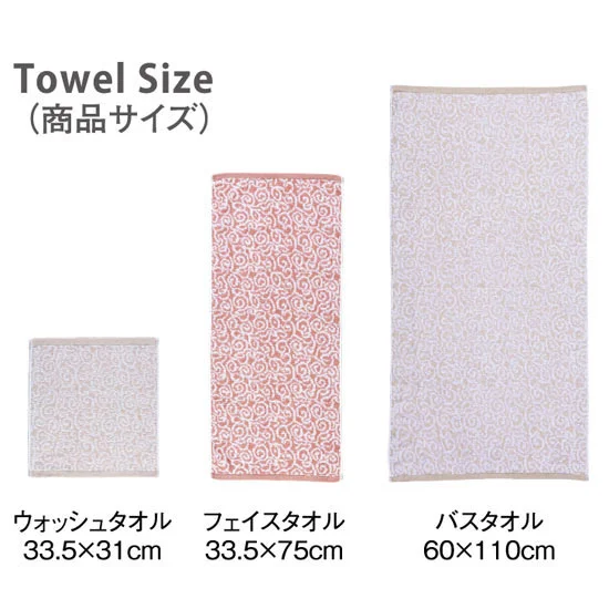 今治謹製　紋織タオル　フェイスタオル２Ｐ　ピンクの画像2