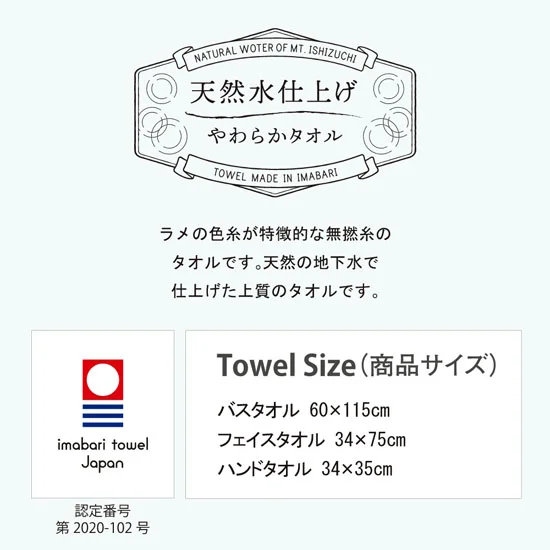 天然水仕上げ　今治タオルセットの画像2