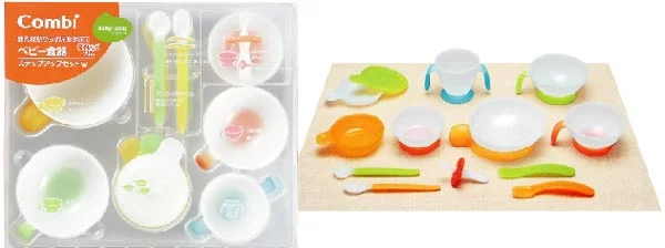 専用】コンビ ベビーレーベル 架かる ステップアップ食器セットC 専用】コンビ ベビーレーベル 架かる ステップアップ食器セットC