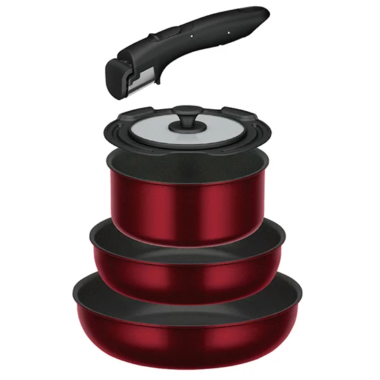 ｻｰﾓｽ 取っ手のとれるﾌﾗｲﾊﾟﾝ5点ｾｯﾄ ﾃﾞｨｰﾌﾟﾚｯﾄﾞ