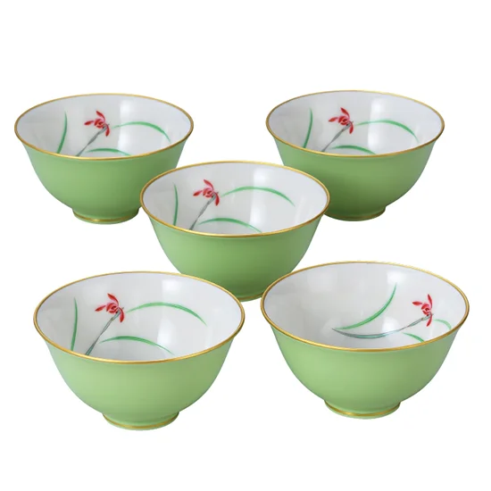 香蘭社 らん 湯呑揃