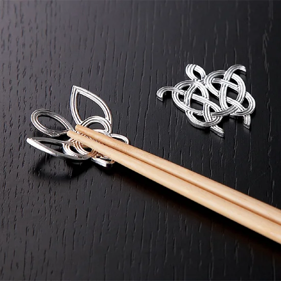 能作 箸置「鶴亀」 2個セットの画像1