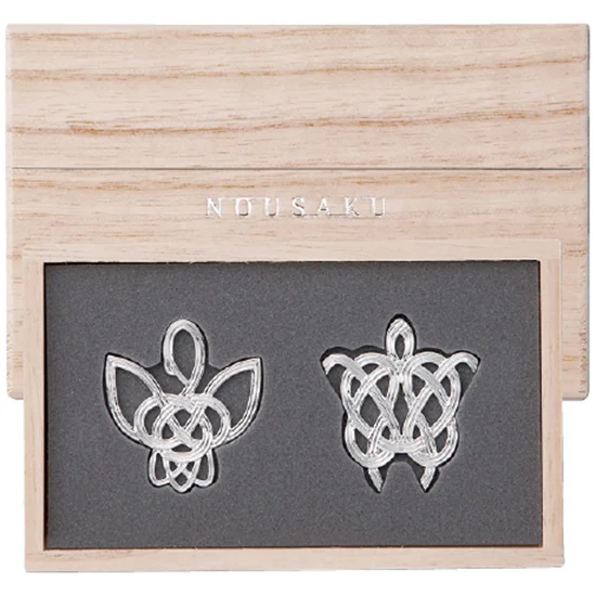 能作 箸置「鶴亀」 2個セット