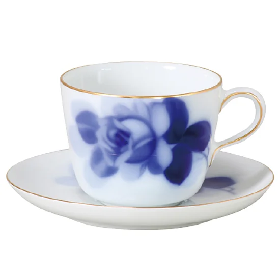 ブルーローズモーニング碗皿