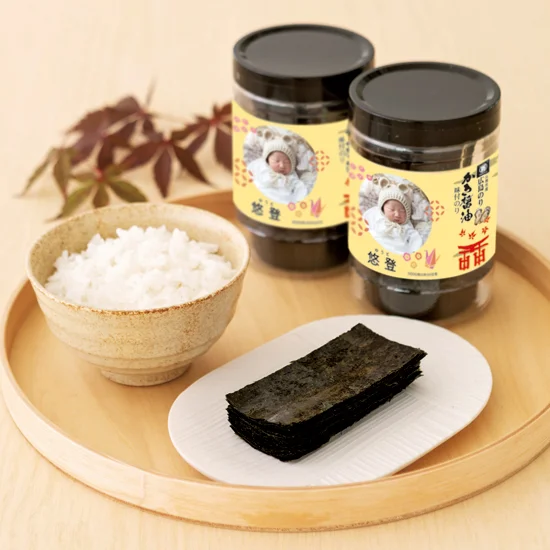 広島海苔 かき醤油味のり (オリジナルラベル) 写真入りの画像1