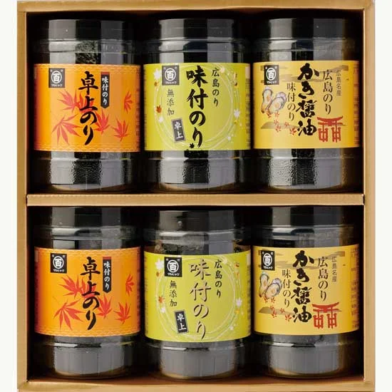 広島海苔 3種味海苔セット 6本詰