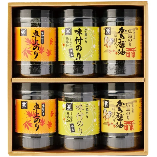 広島海苔 3種味海苔セット 6本詰