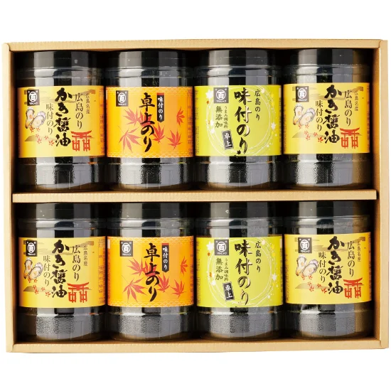 広島海苔 3種味海苔セット 8本詰