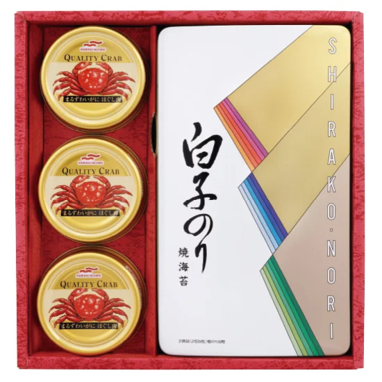 白子のり 海苔とかに缶詰合せ