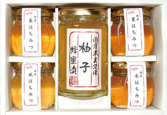 金市商店柚子蜂蜜漬と四季の蜂蜜セット