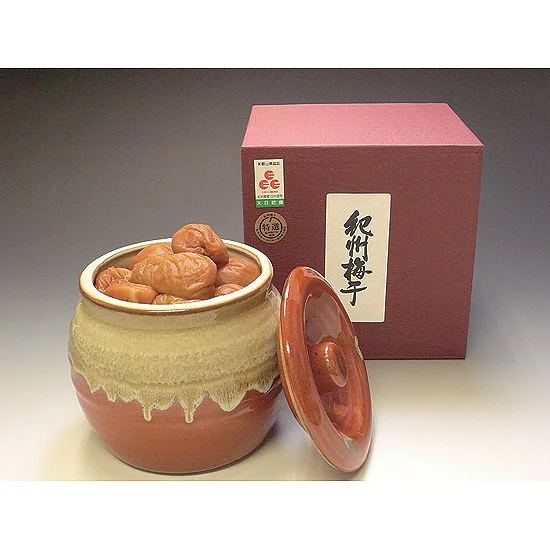 味覚庵 紀州産うす塩味南高梅「匠」美濃焼壺入り