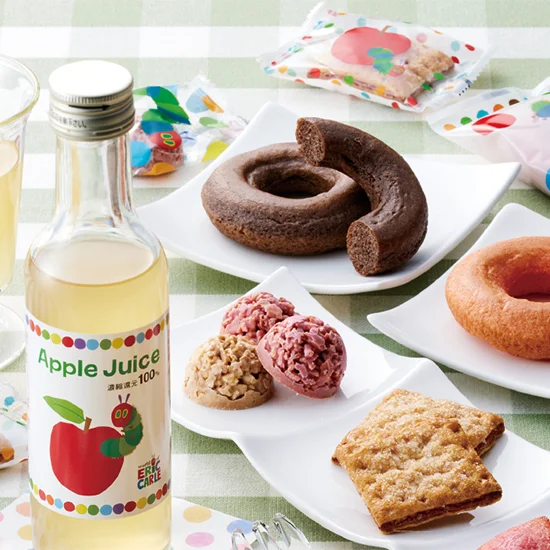 はらぺこあおむしｱｯﾌﾟﾙｼﾞｭｰｽ＆しっとりﾄﾞｰﾅﾂｽｲｰﾂの画像1