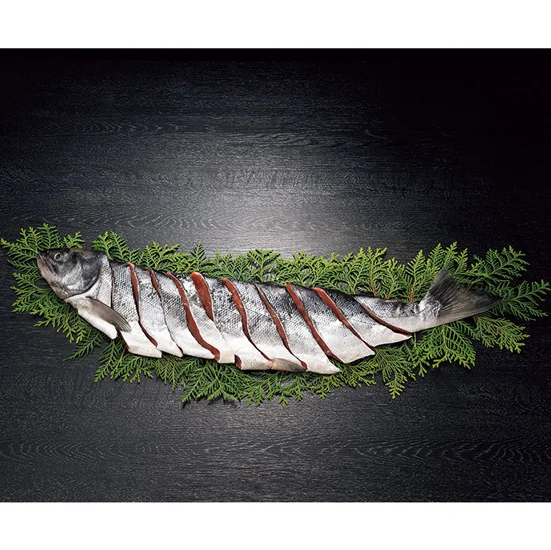 知床産新巻鮭半身姿切身・いくら親子漬セット