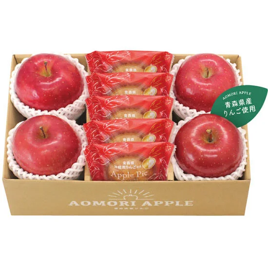 青森県産りんご「蜜王」と アップルパイのセット