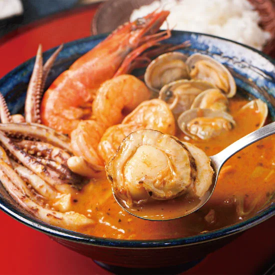 北海道の恵み！竜宮の賄い 海鮮スープカレー