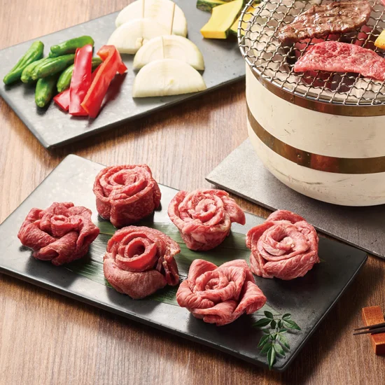 黒毛和牛5種と牛タンの花 盛り焼肉用