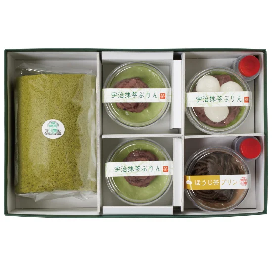 京都・東山茶寮 宇治抹茶ロールケーキと宇治茶プリン3つの風味の画像2