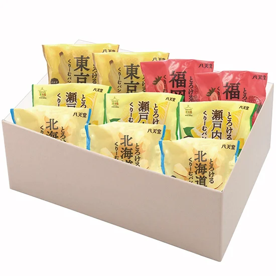 三原 八天堂 ふるさとくりーむパン4種10個詰合せの画像2