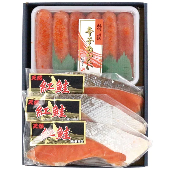 〈下関唐戸市場・林商店〉辛子明太子＆紅鮭（華）