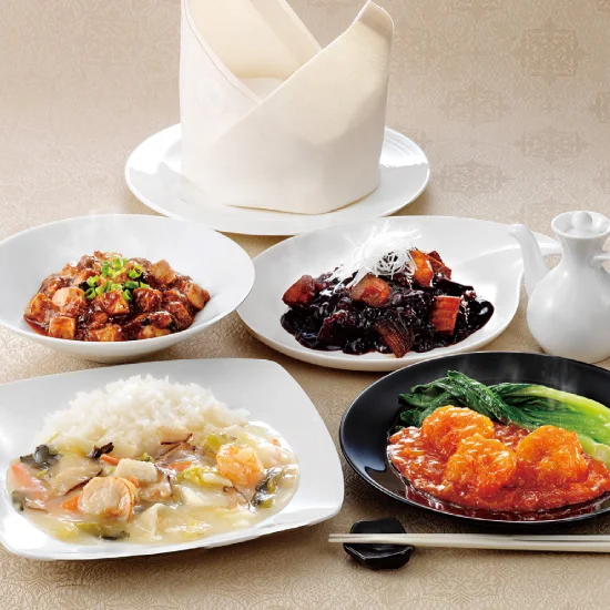 東京赤坂ﾒｿﾞﾝ・ﾄﾞ･ﾕｰﾛﾝ監修 中華料理4種4点