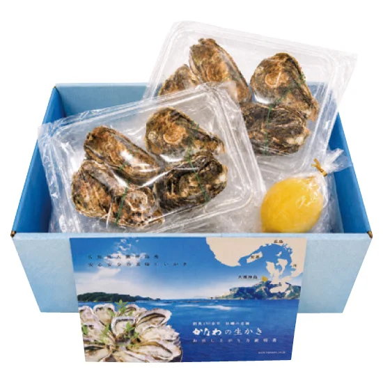 かなわ 生食用開殻かきと広島産レモンのセットの画像1
