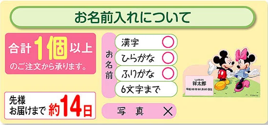 ミッキー&ミニー(名入れ)スイーツアンサンブルの画像2