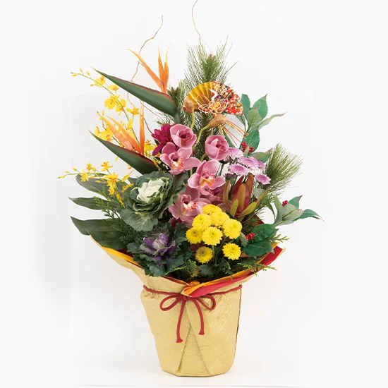 お正月アレンジ ～鶴寿～