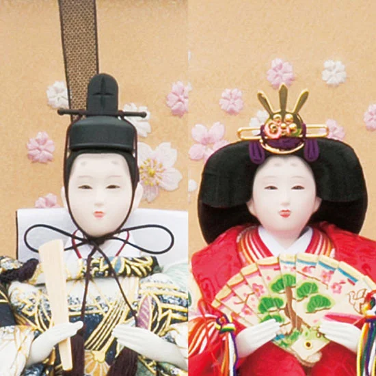 雛人形　収納式 福寿 親王飾り【38】の画像1