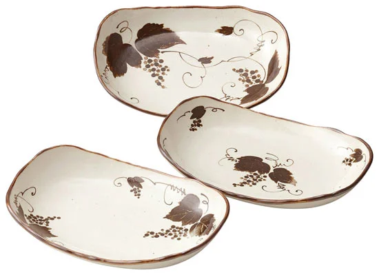 片岡鶴太郎 山里 三ツ鉢揃 3300円 | 大進オンラインショップ