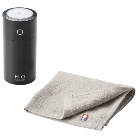 卓上加湿器&今治タオルセットブラック