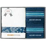 BEAMSDESIGNﾁｪｯｶｰﾊﾞﾝﾀﾞﾅﾀｵﾙｾｯﾄ(ﾈｲﾋﾞｰ)