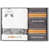 BEAMSDESIGNﾁｪｯｶｰﾊﾞﾝﾀﾞﾅﾀｵﾙｾｯﾄ(ｸﾞﾚｲ)