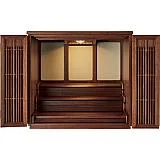 現代仏壇：シンプル唐木イトヤウォールナット