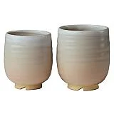 萩焼 萩姫土 丸組湯呑