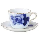 ブルーローズモーニング碗皿