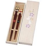 吉兆桐箱入 夫婦箸楽うさぎ