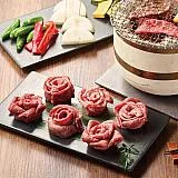 黒毛和牛5種と牛タンの花 盛り焼肉用