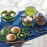 京都・東山茶寮宇治抹茶冷やしぜんざいと抹茶スイーツセット
