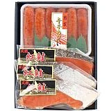 〈下関唐戸市場・林商店〉辛子明太子＆紅鮭（華）